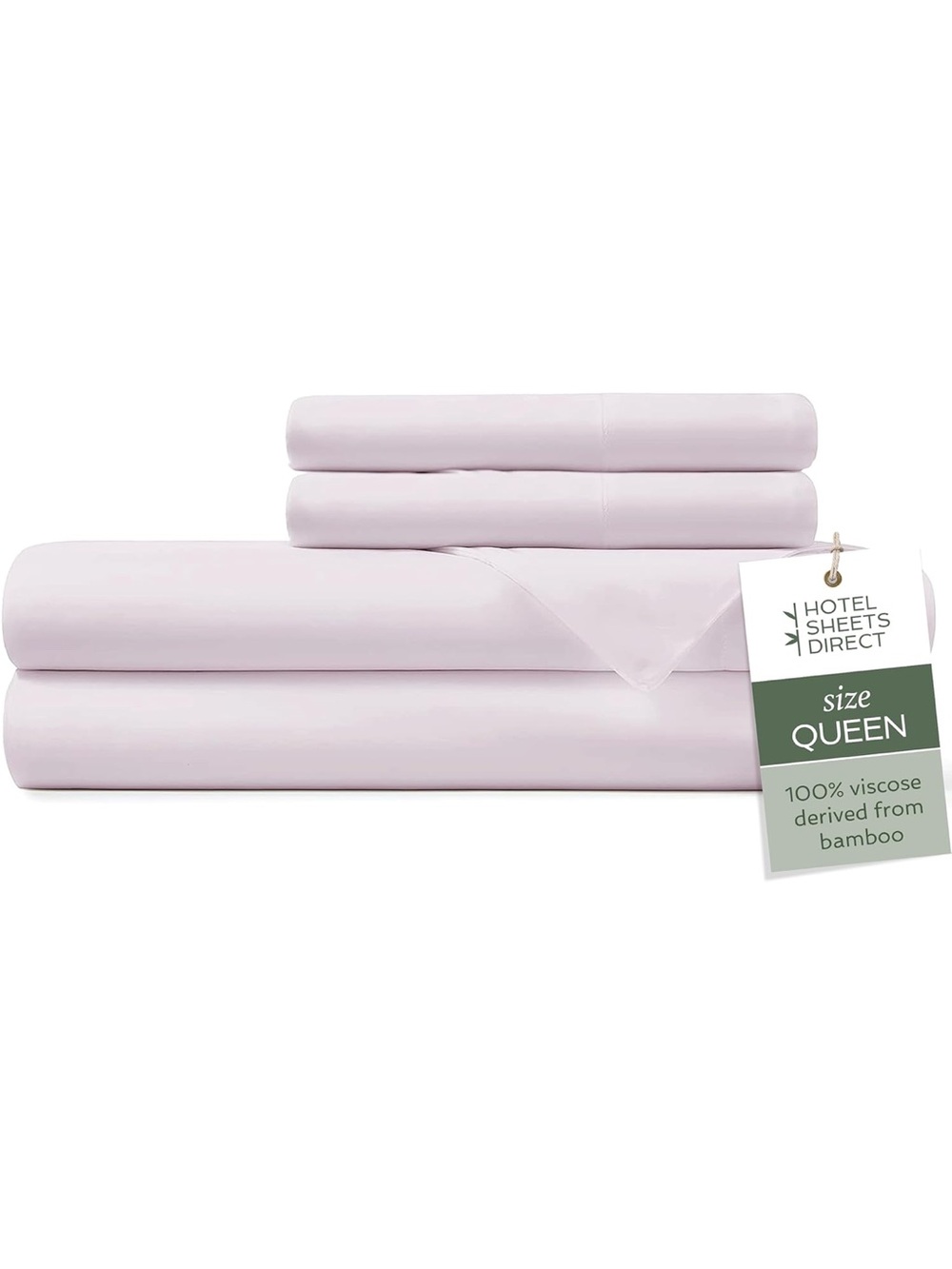 NEW Hotel Sheets Direct 4 Piece Bed Sheet Set, 100% Viscose Derived from Bamboo